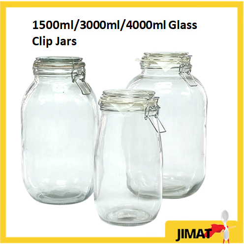 Ml Ml Ml Glass Air Tight Clip Jars Air Tight Glass Jar Balang Kaca Shopee Malaysia