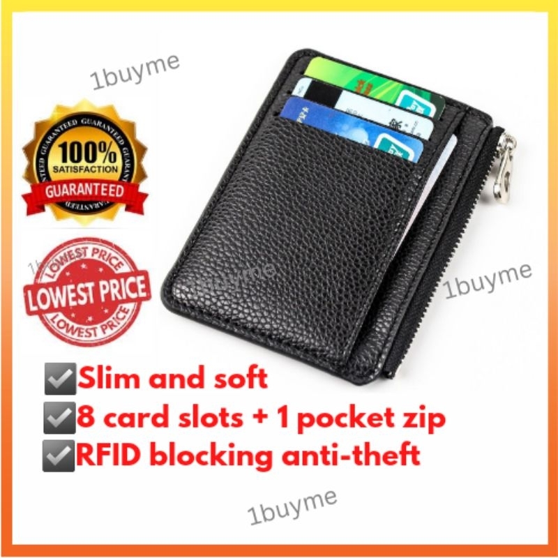 1Buyme RFID Blocking Anti-Theft Casual Men Card Wallet Slim Wallet PU ...