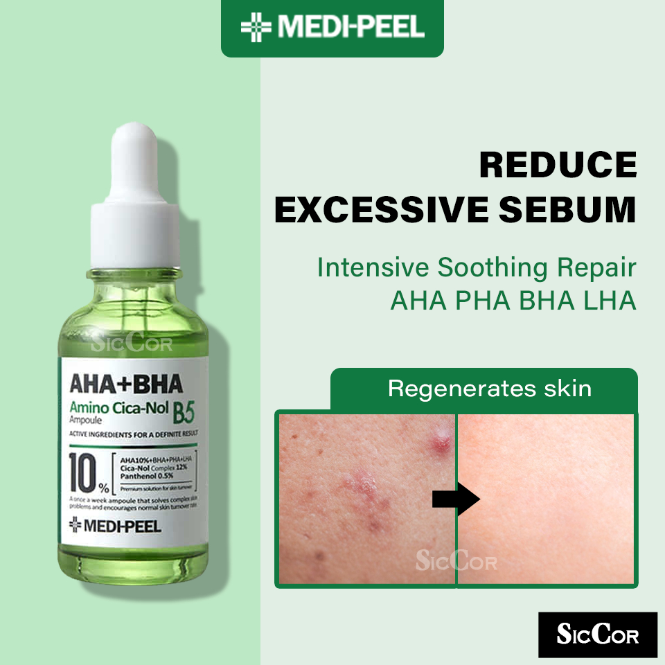 MediPeel AHA+BHA Amino CicaNol B5 Ampoule Sebum Care Ance Prone Skin