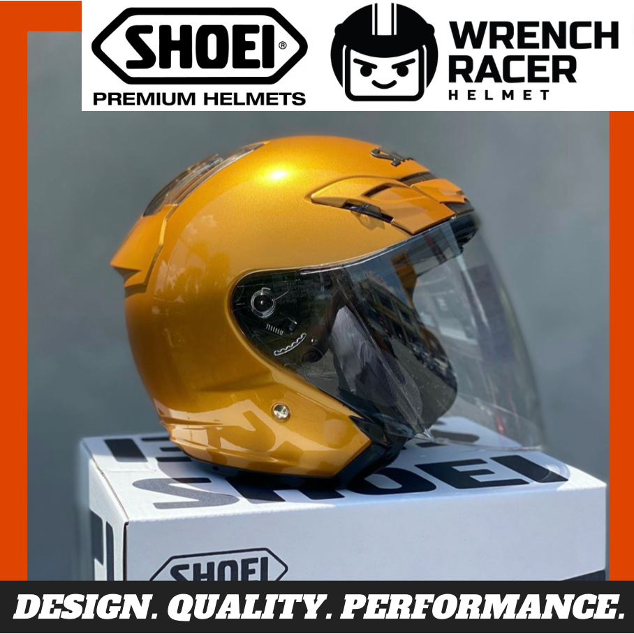 shoei gold helmet RF-1400 FULL FACE FEARLESS TC-5 The Shoei VFX  The Gold Goes Hard