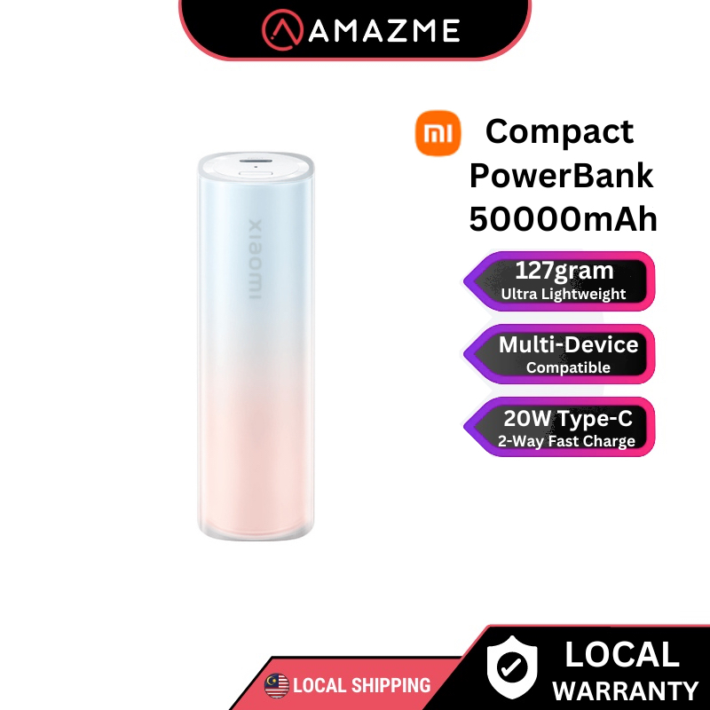 Xiaomi Compact Powerbank Max TypeC Mini Lipstick Version (20W x
