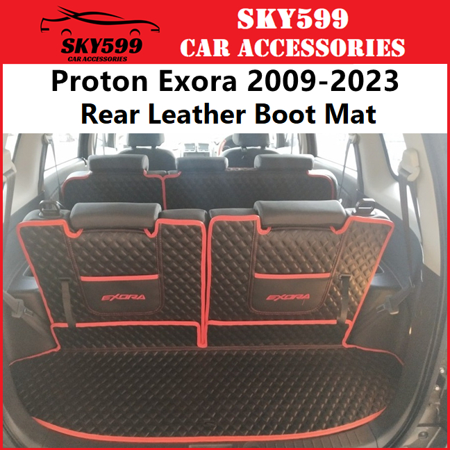 Proton Exora 2009-2025 Leather Rear Boot Cargo Car Floor Mats Trunk Mat ...