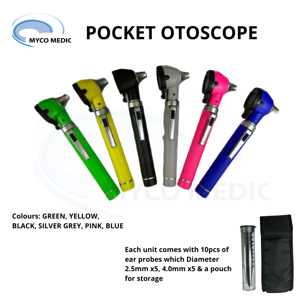 [MDA Approved] FO Pocket Otoscope with 10 units Ear Probe Suitable