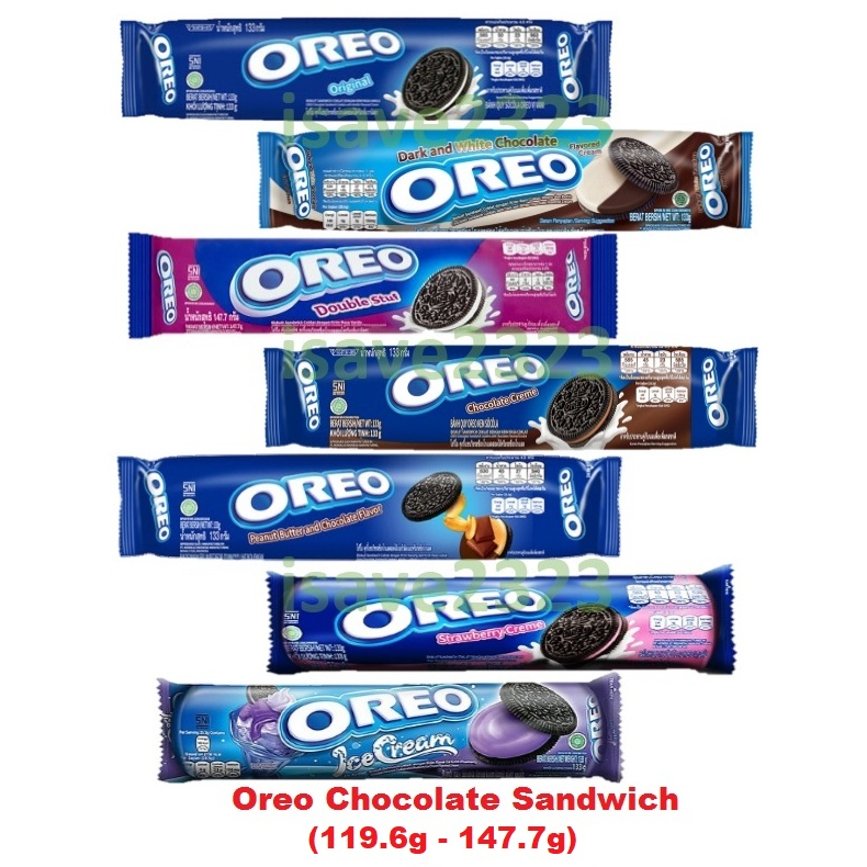 [BUY 10 FREE 1] Oreo Chocolate Sandwich Cookies (119.6g - 147.7g) - 7 ...