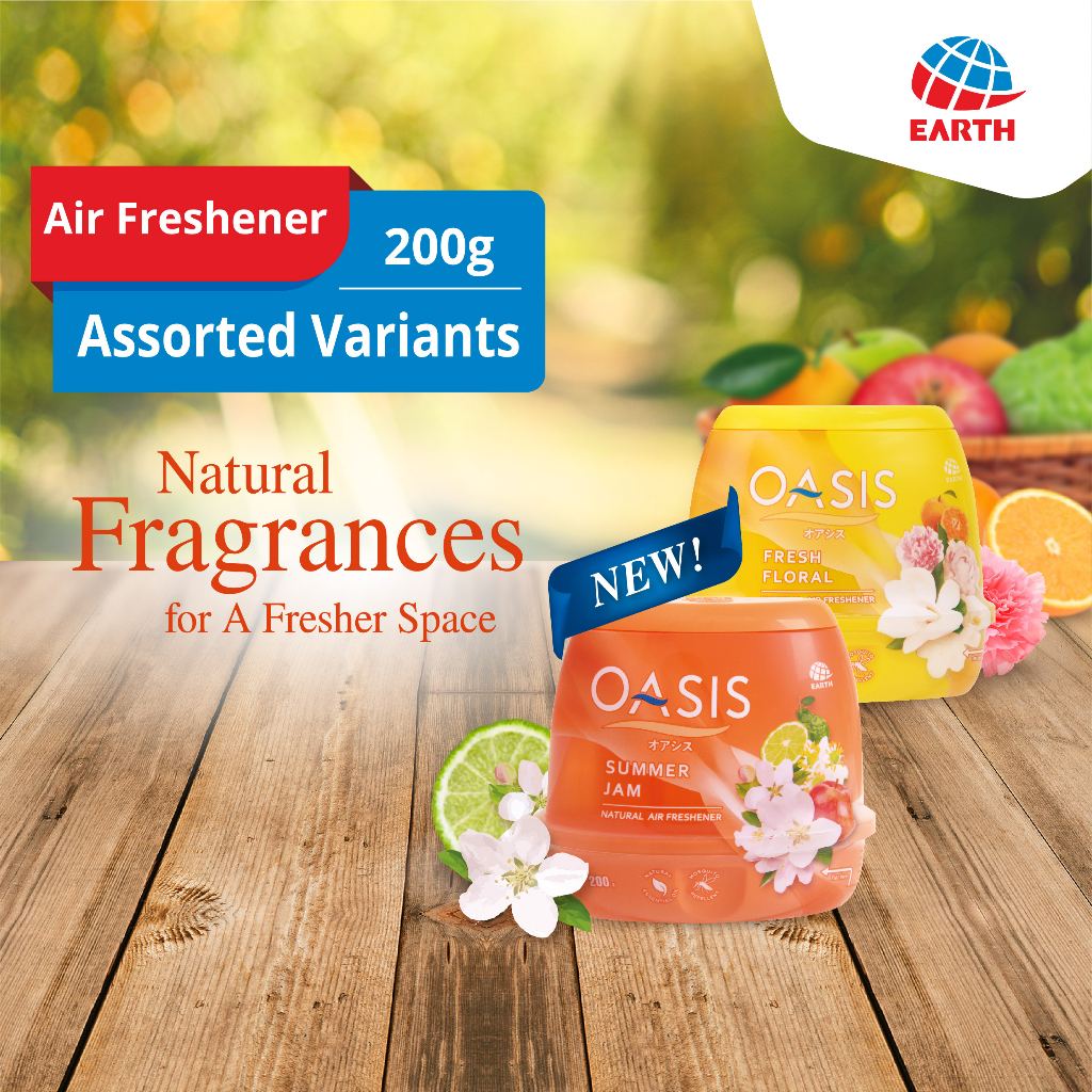 Oasis Air Freshener Gel Multipurpose 2 In 1 Air Refresher Gel (200g