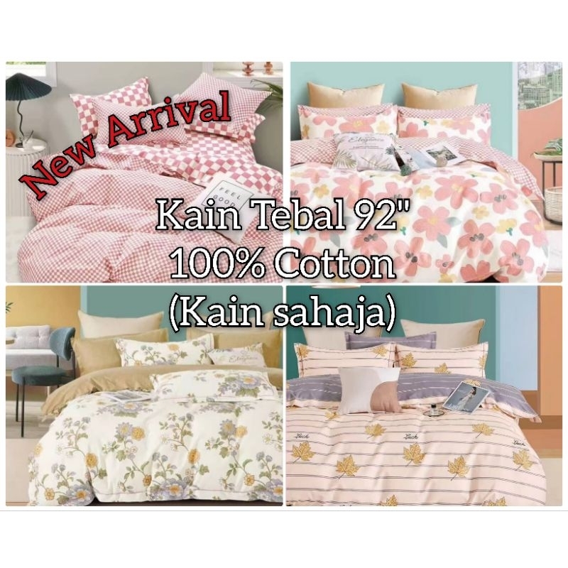 PREMIUM 100% PURE COTTON Kain Cotton Plain Bidang 100 / Cotton Fabric 100  kain cadar