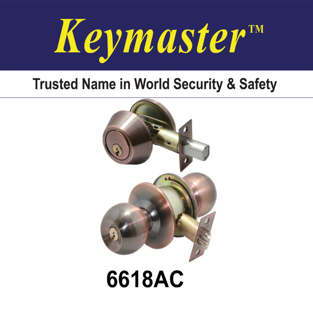 KEYMASTER Cylindrical Lock (6618AC) | Shopee Malaysia