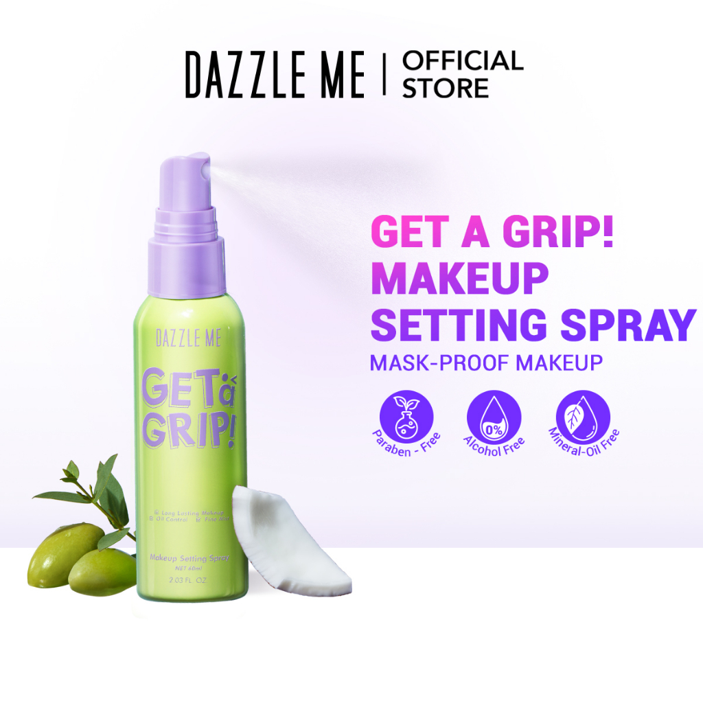 [Ready Stock] DAZZLE ME Get a Grip! Makeup Setting Spray Mask-proof ...