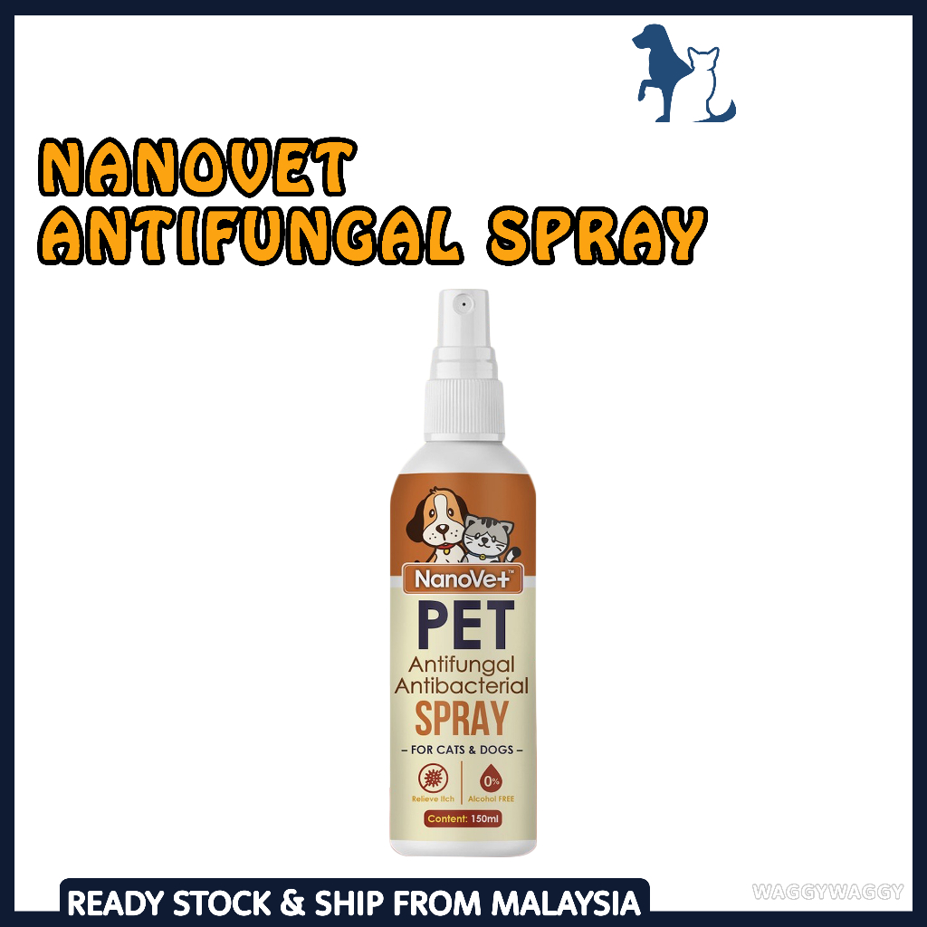 WaggyWaggy Nanovet Nanosilver Antifungal and Antibacterial Spray 150ML