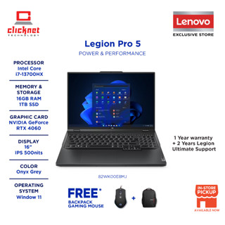  Lenovo Legion Pro 5i 16 LCD Gaming Laptop WQXGA 165Hz Intel  Core i7-13700HX 16GB RAM 512GB SSD NVIDIA GeForce RTX 4060 8GB Windows 11  Onyx Grey : Electronics