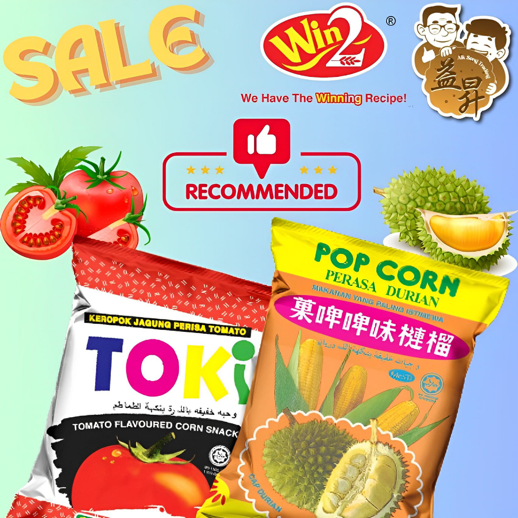 30 packs x 12gm or 10 packs x 70gm/60gm - Win Win Pop Corn Durian ...