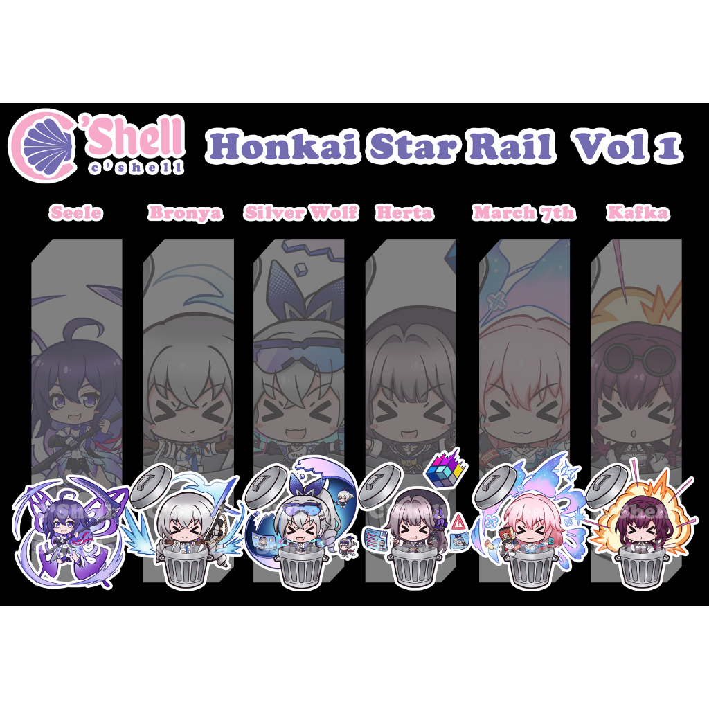 honkai star rail Cute Acrylic Stand & Keychain Seele SilverWolf Bronya ...