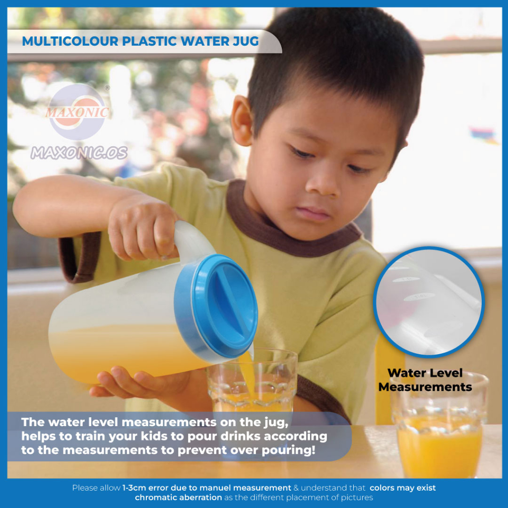 MAXONIC 4.5L PLASTIC WATER JUG WITH LID | WATER PITCHER | KIDS WATER ...
