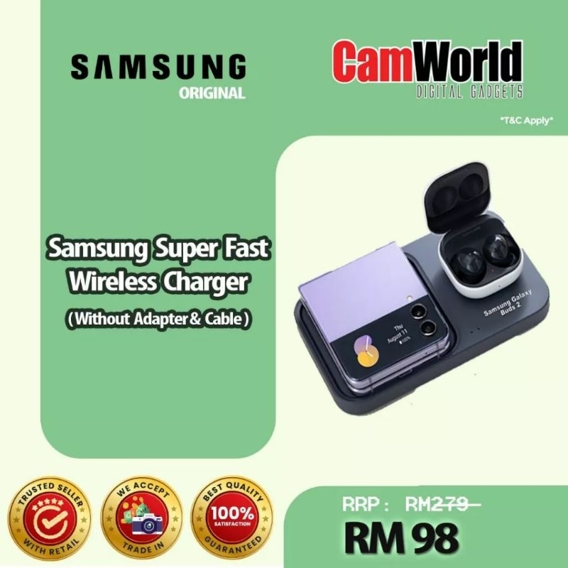 Samsung Super Fast Wireless Charger Duo (15W ) ( EP-P5400 ) ( Without ...