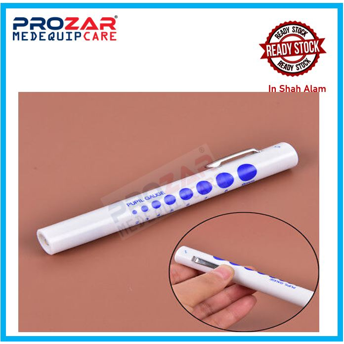 FIRST AID PEN LED NURSE MEDICAL DIAGNOSIS PENLIGHT WITH PUPIL GAUGE PEN