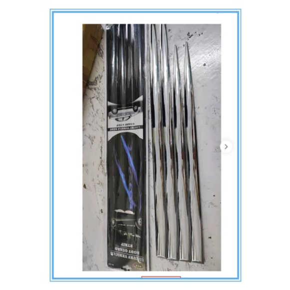 Universal Car Side Door Chrome Molding Moulding Body Lining Panel (4pcs) Alza Myvi Viva Axia