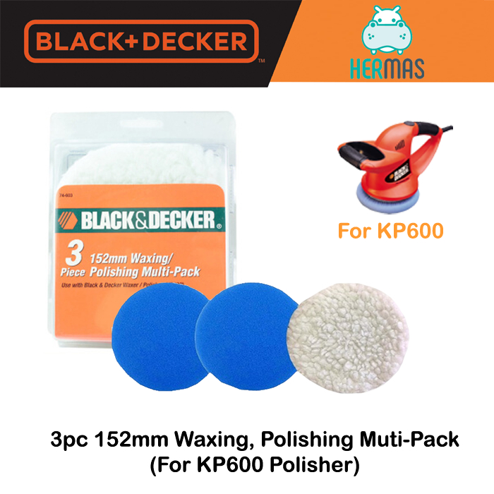 BLACK & DECKER Car Polisher Pad 74-603-QU Polishing Multi Pack (74-603,  KP600)