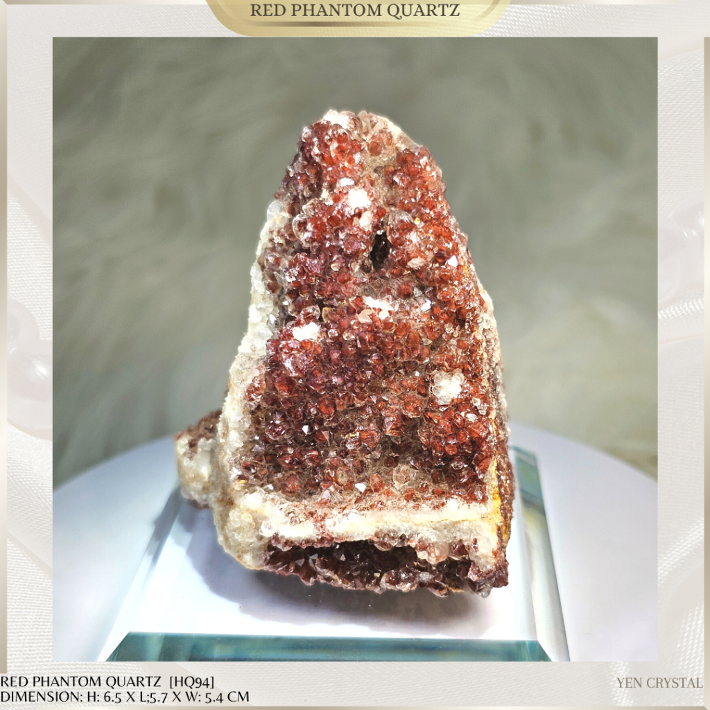 RED SHADOW PHANTOM QUARTZ*HIGH-GRADE NATURAL STONE*BRAZIL[HQ94 ...