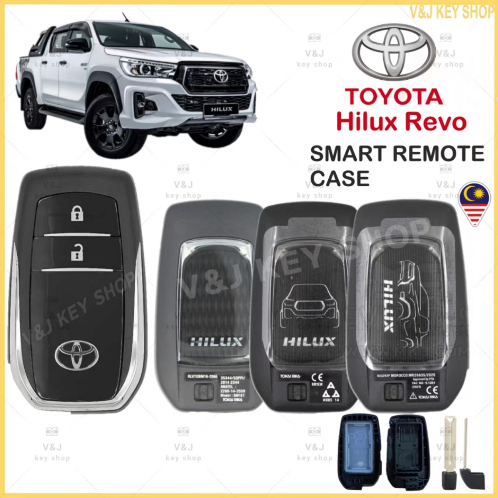 Toyota Hilux Innova Fortuner Smartkey Remote Key Case Replacement with
