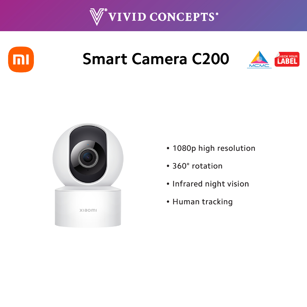 Xiaomi Mi Smart Camera C200 1080P Resolution Twoway Call Shopee Malaysia