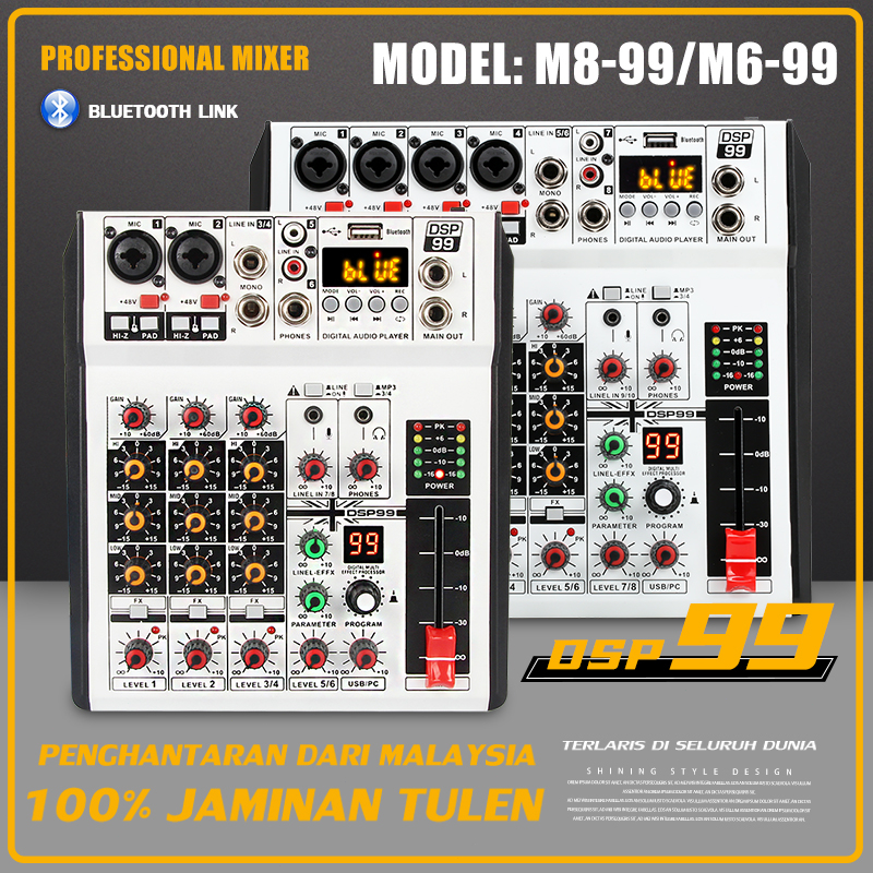 Mixer Audio Profesional M699 mixer kecil 4 saluran Mobil menggunakan