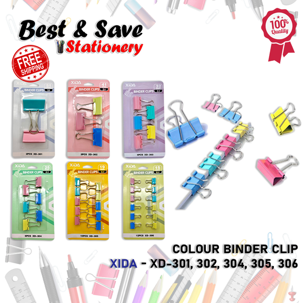 File store binder clips