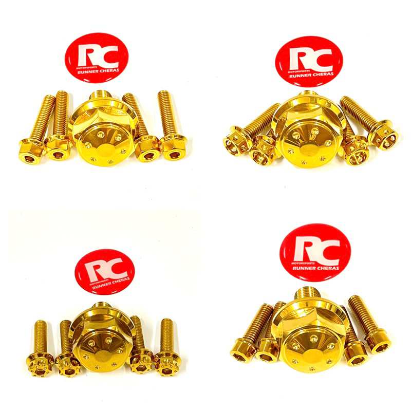SKRU SET CROWN HANDLE KRZ PNP RR150 ZX150 SIAP LAY GOLD HENG SCREW ...