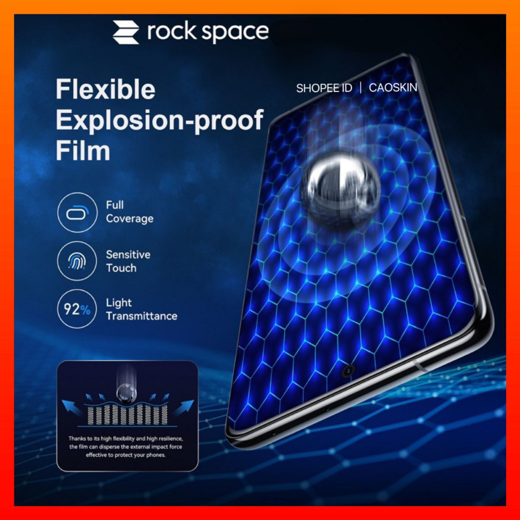 100 Original Rock space Curved Screen Protector Hydrogel Film