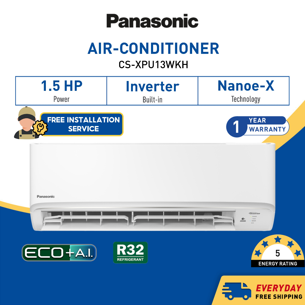 Panasonic 15hp R32 Aero Series Air Conditioner Cs Xpu13wkh Inverter Aerowings Airkon Pendingin 9987