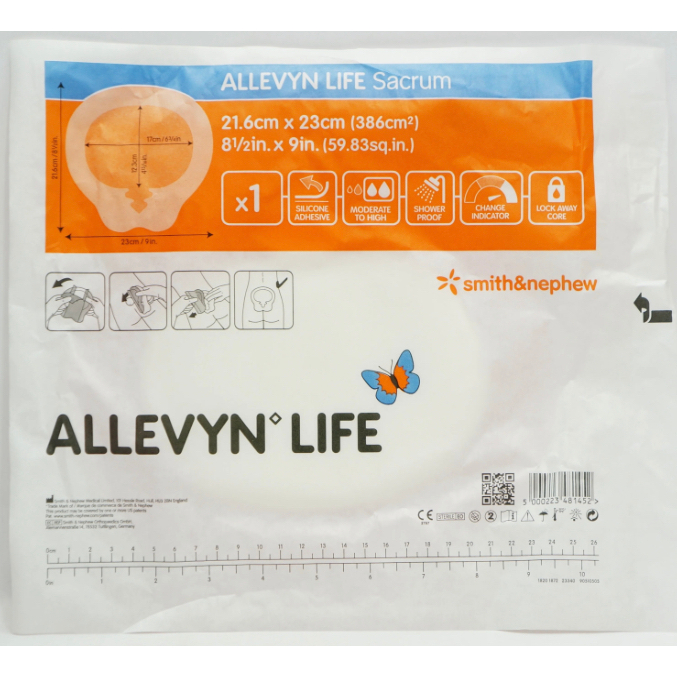 (READY STOCK) 21.6cm x 23cm Smith & Nephew Allevyn Life Sacrum (1 pc
