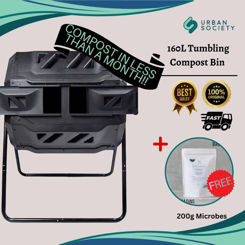 [Urban Society] 160L Compost Bin Tumbler Kitchen Waste Bin