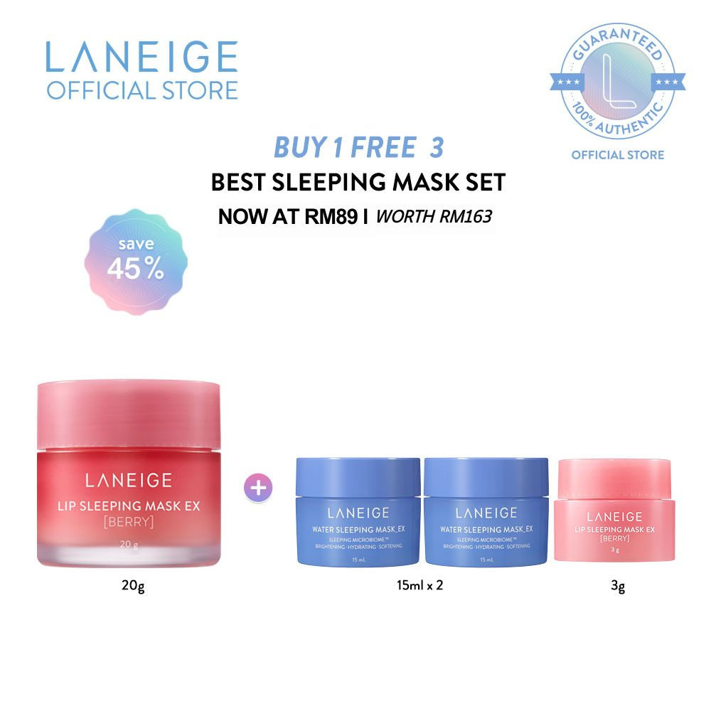 Laneige Best Sleeping Mask Set (BUY 1 GIFT 3) Shopee Malaysia