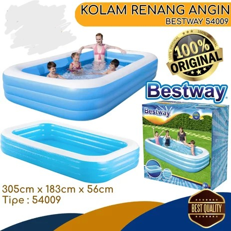 kolam bestway 3meter Inflatable Swimming Pool Family Pool | Shopee Malaysia