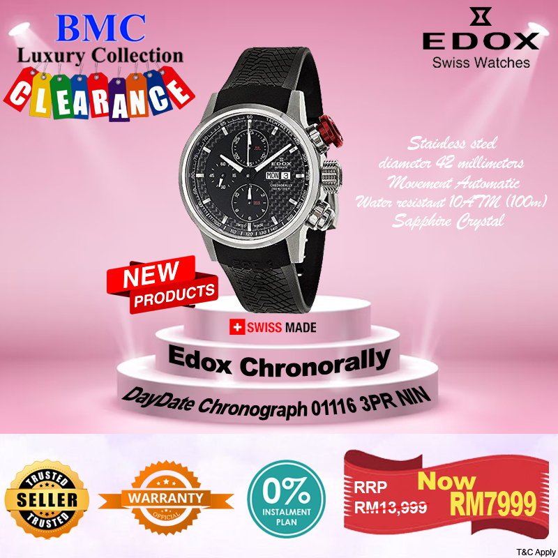 EDOX Chronorally 01116 3PR NIN Automatic NEW