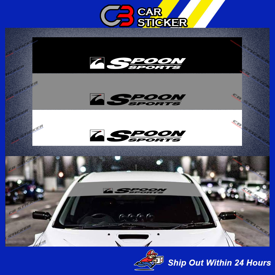 Spoon Sports Car Sunshield Sticker / S43 | Shopee Malaysia
