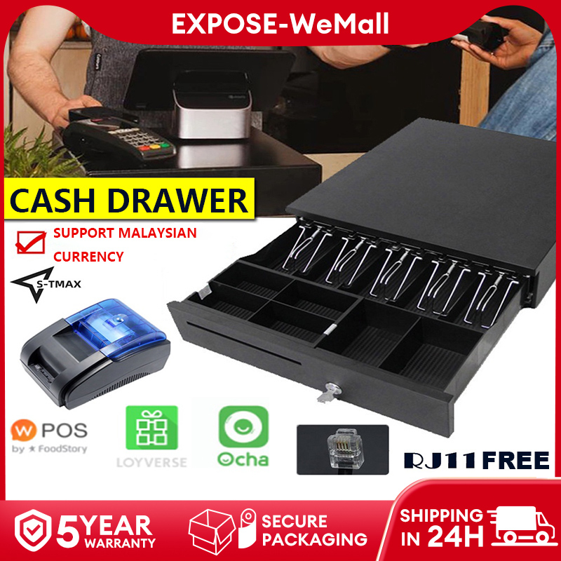 Cash Drawer Money Drawer Loyverse POS Cash Box With Lock Cash Drawer Support Malaysian Banknotes