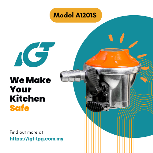 IGT SnapOn Compact Low Pressure Safety Gas Regulator C/W EFV A120IS