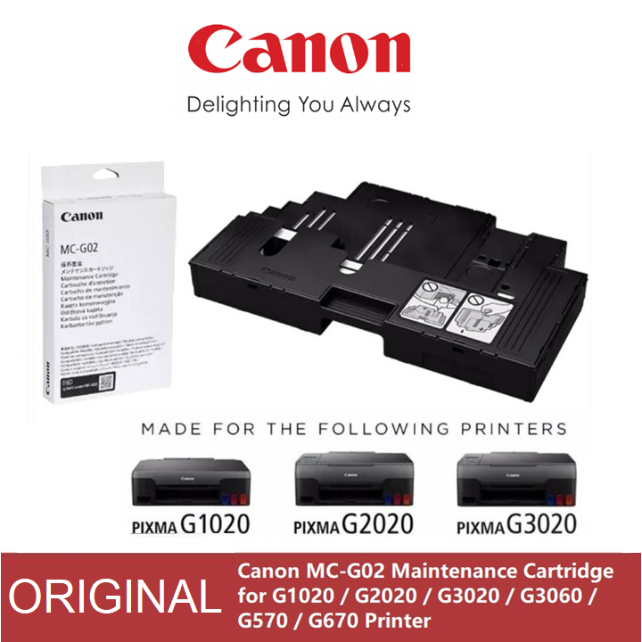 Canon Mc G02 Maintenance Cartridge For G1020 G2020 G3020 G3060 G570 G670 Printer