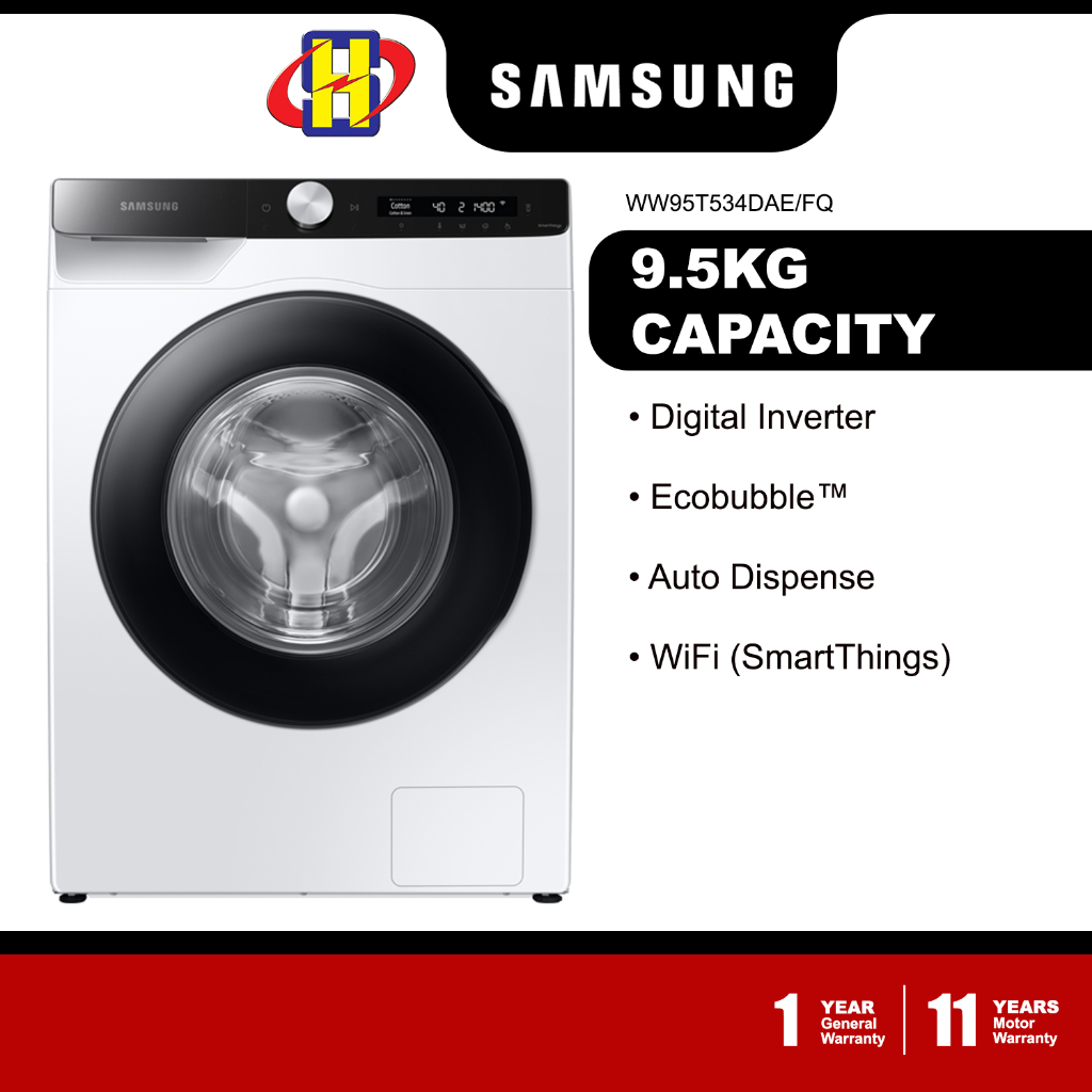 Samsung Washing Machine (9.5KG) Inverter Ai Ecobubble™ WiFi