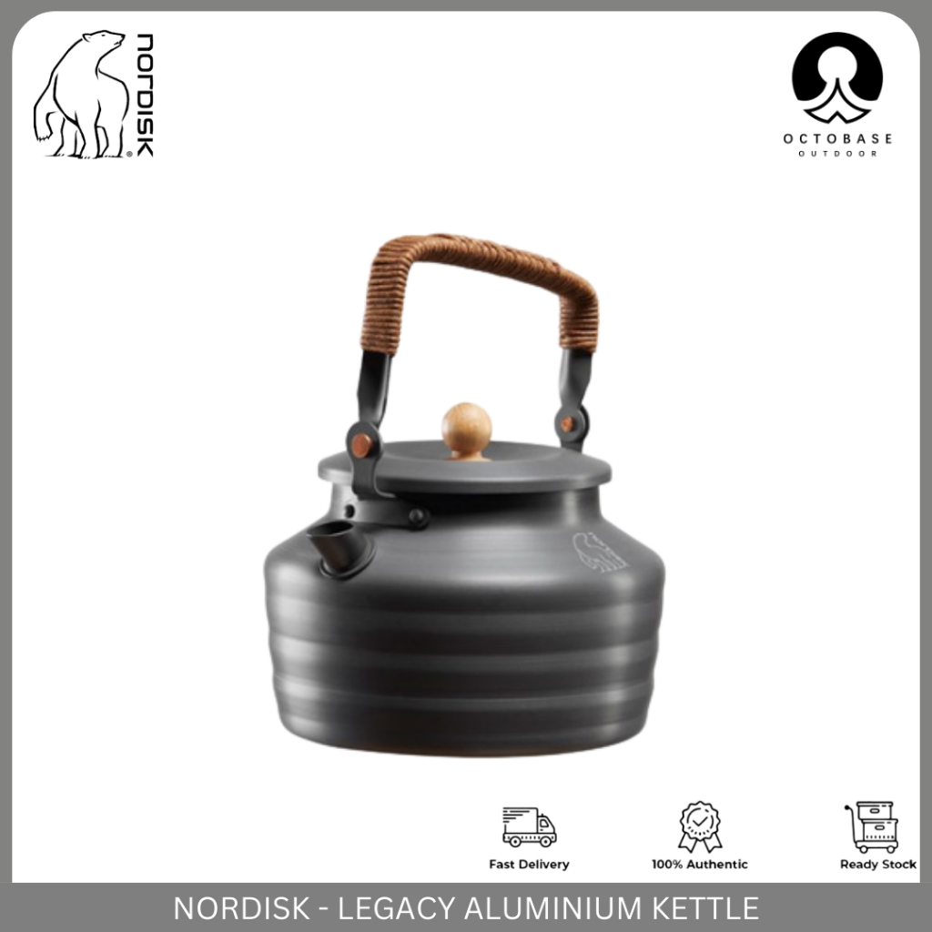 Bouilloire De Camping Nordisk 1.3L - Aluminium Anodisé - Léger 222g - Compatible Réchauds Gaz - Style Rétro