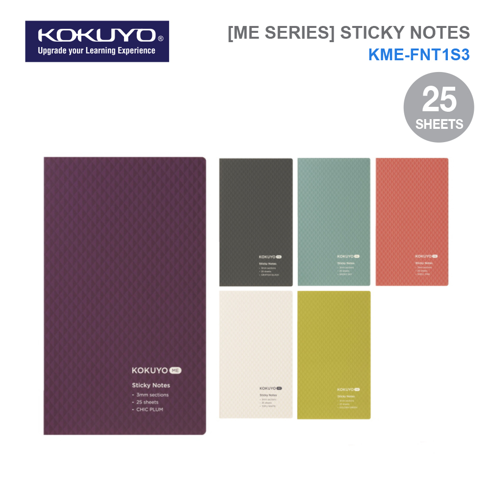 [ME Series] KOKUYO ME Sticky Notes 3mm Grid | 25 Sheets KME-FNT1S3 ...