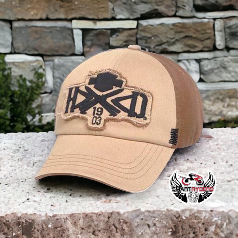 97617-16VM H-D Raw Edge Bar & Shield Tan Baseball Cap | Shopee Malaysia
