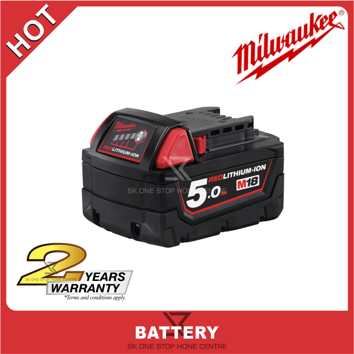 Milwaukee M18B5 18V M18 5.0AH REDLITHIUM ION Battery Shopee Malaysia