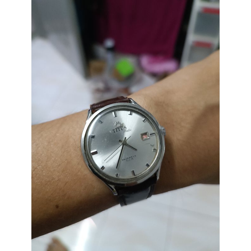 Titus Matic Automatic 25 Jewels V.I.P. Used Vintage Terpakai Watch Jam Shopee Malaysia
