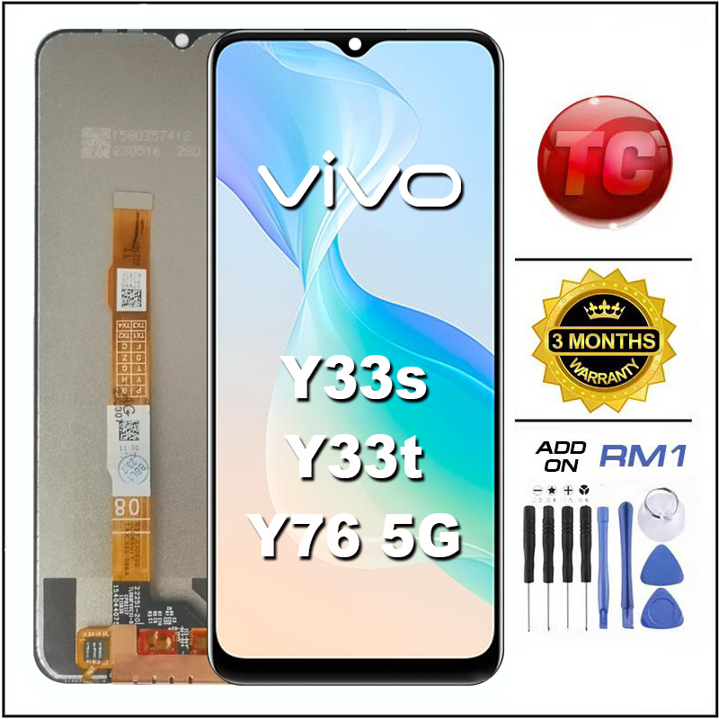 Lcd Vivo Y33s Y33t Y76 5g Y74s Y76s Compatible For Original Glass