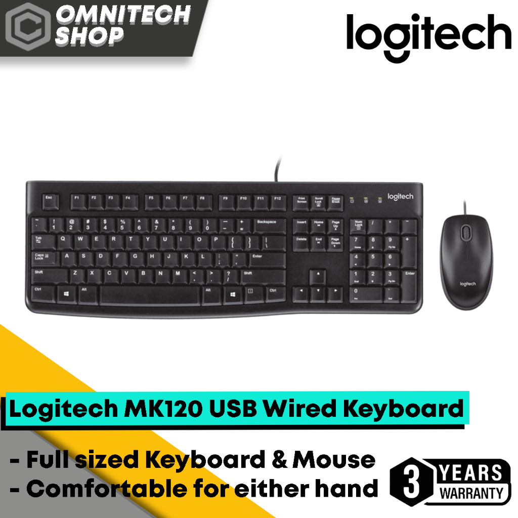 Logitech MK120 USB Keyboard and Mouse Combo