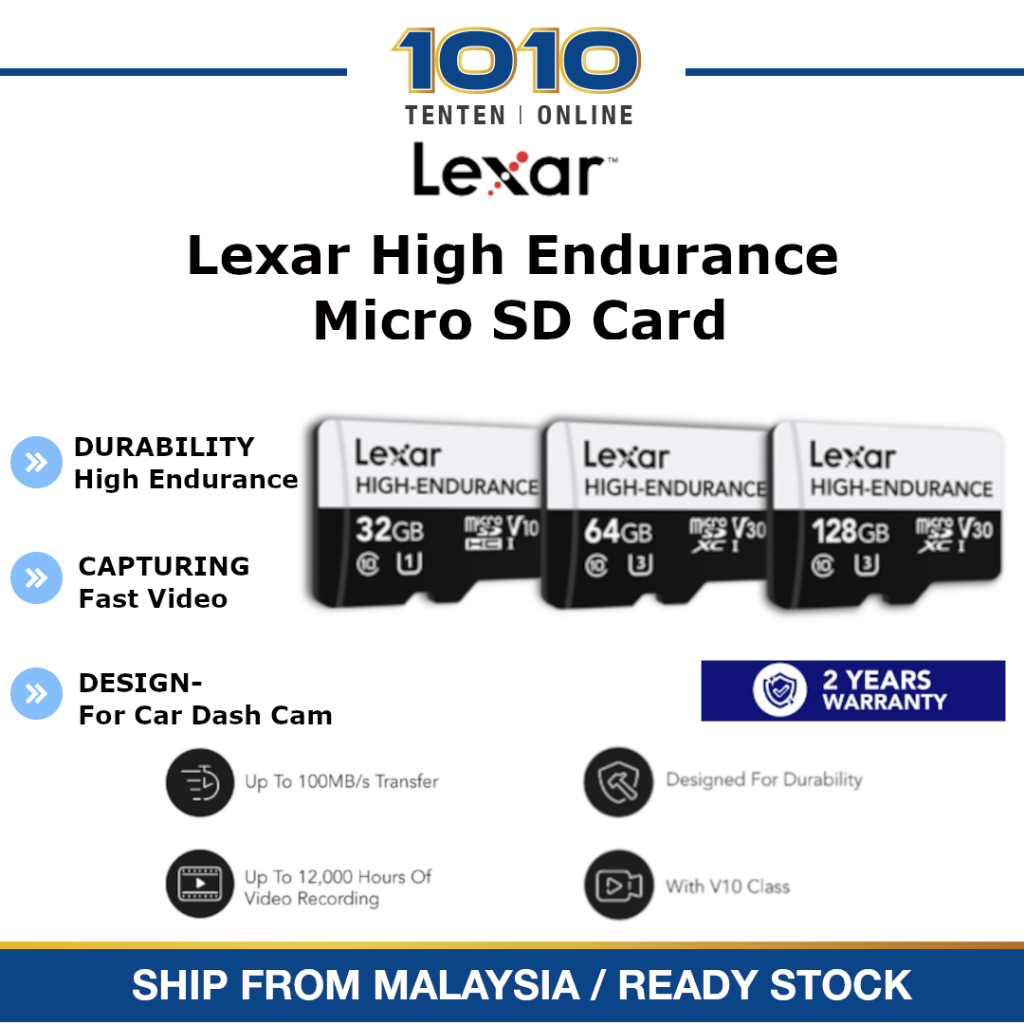 Lexar® High-Endurance microSDHC /microSDXC™ UHS-I Card up to 100MB/s ...