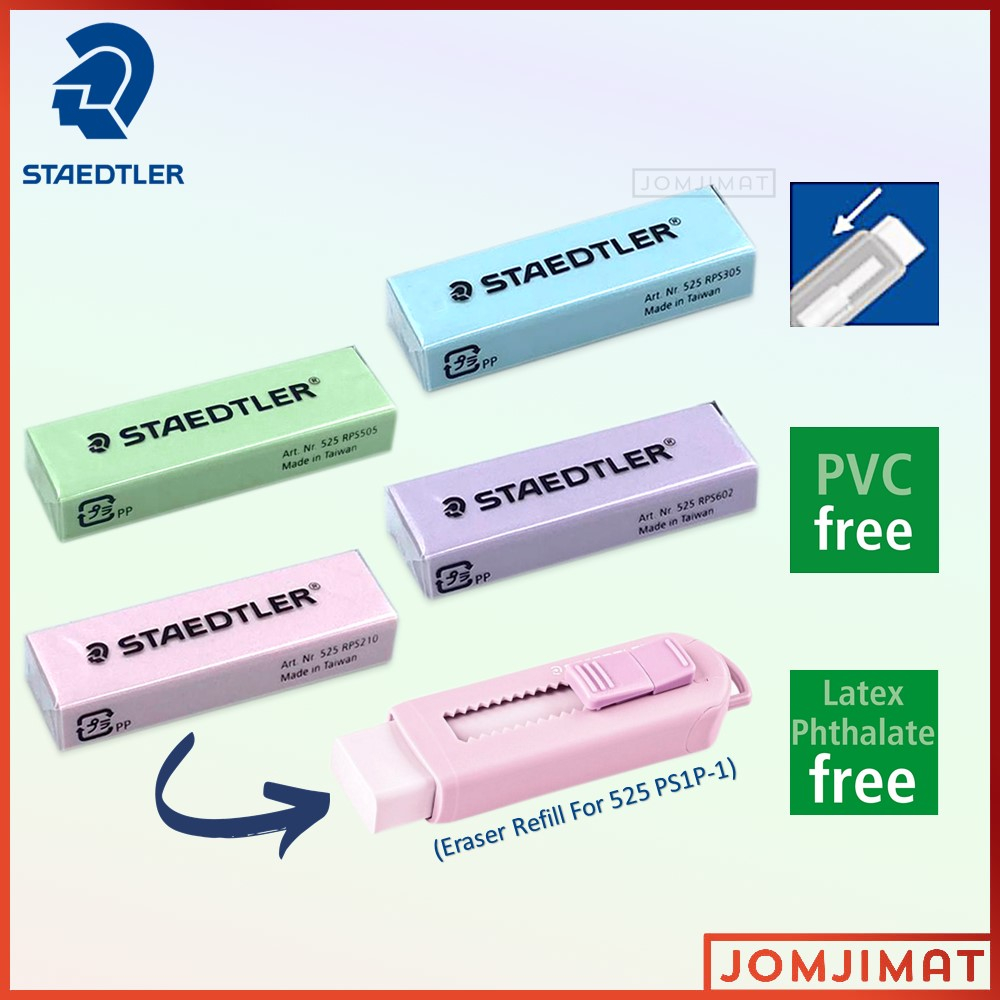 Staedtler PVCFree Eraser 525 RPS Refill For 525 PS1P1 / Eraser Refill For Sliding Plastic
