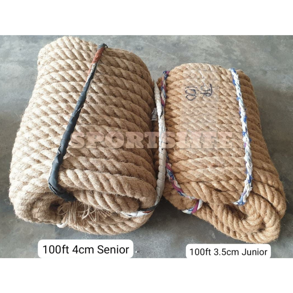 PREMIUM Tug of War Rope 100FT / 30M [AVAILABLE IN JUNIOR Diameter 3.5cm ...