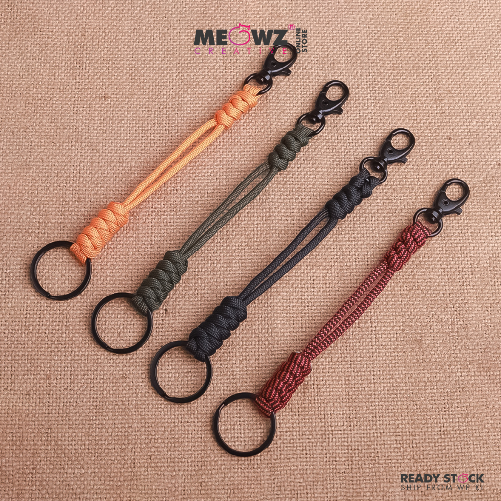 Paracord Nylon Keychain Loop with Metal Hook Sport Hiking / Casual Used